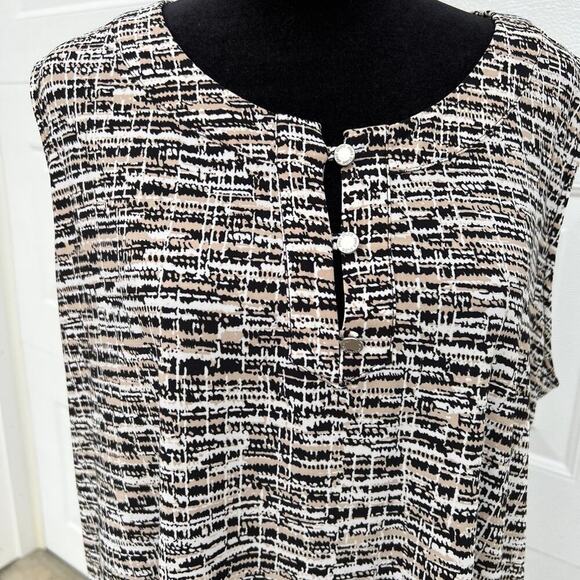 JONES STUDIO woman’s size 1X sleeveless top scoop neck - Picture 1 of 9